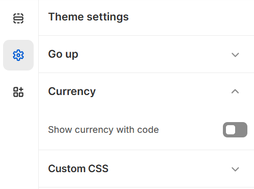 currency settings
