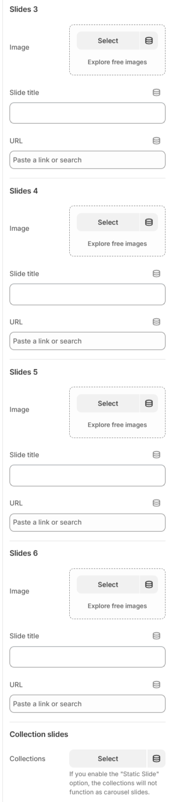 header settings
